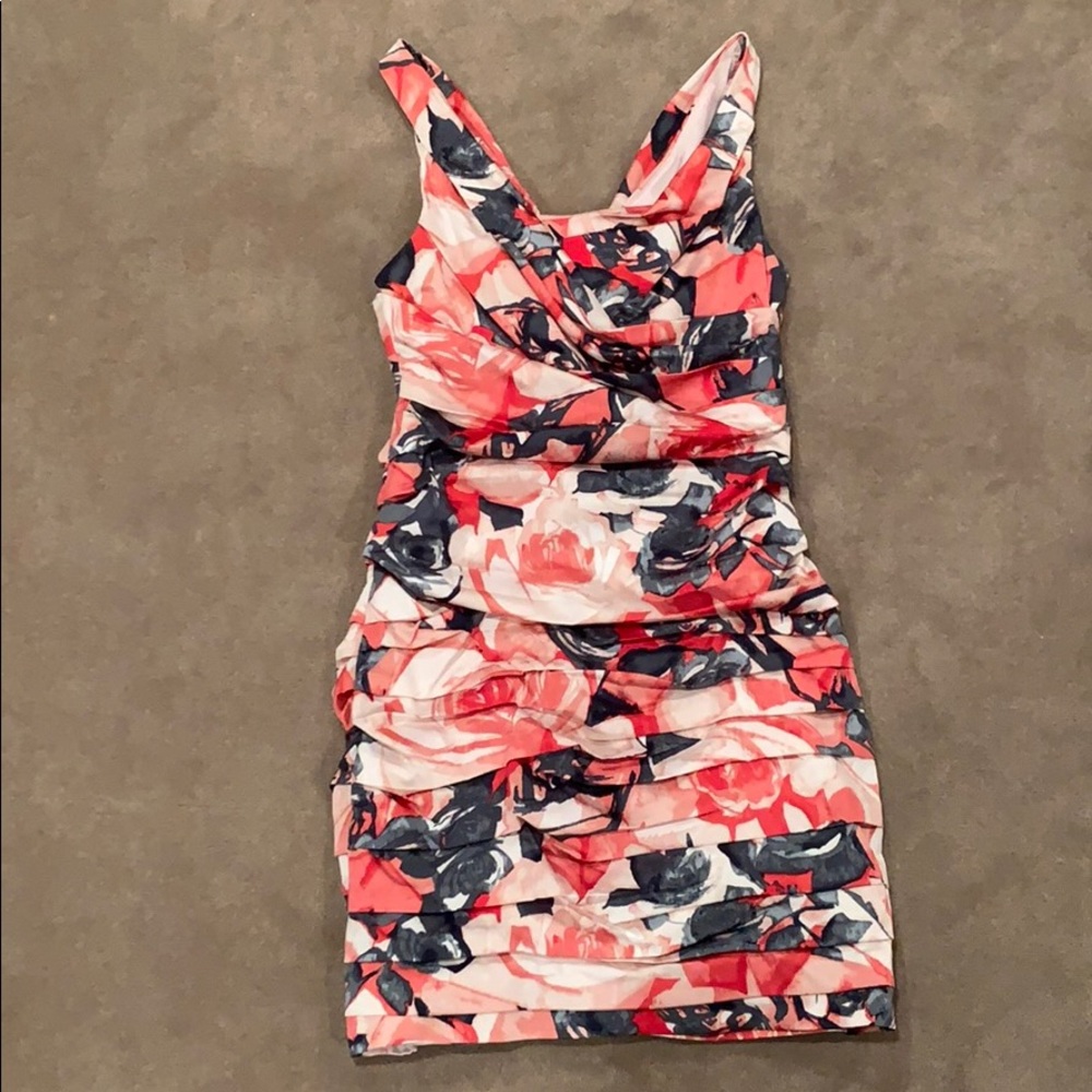 Express flower ruffle dress